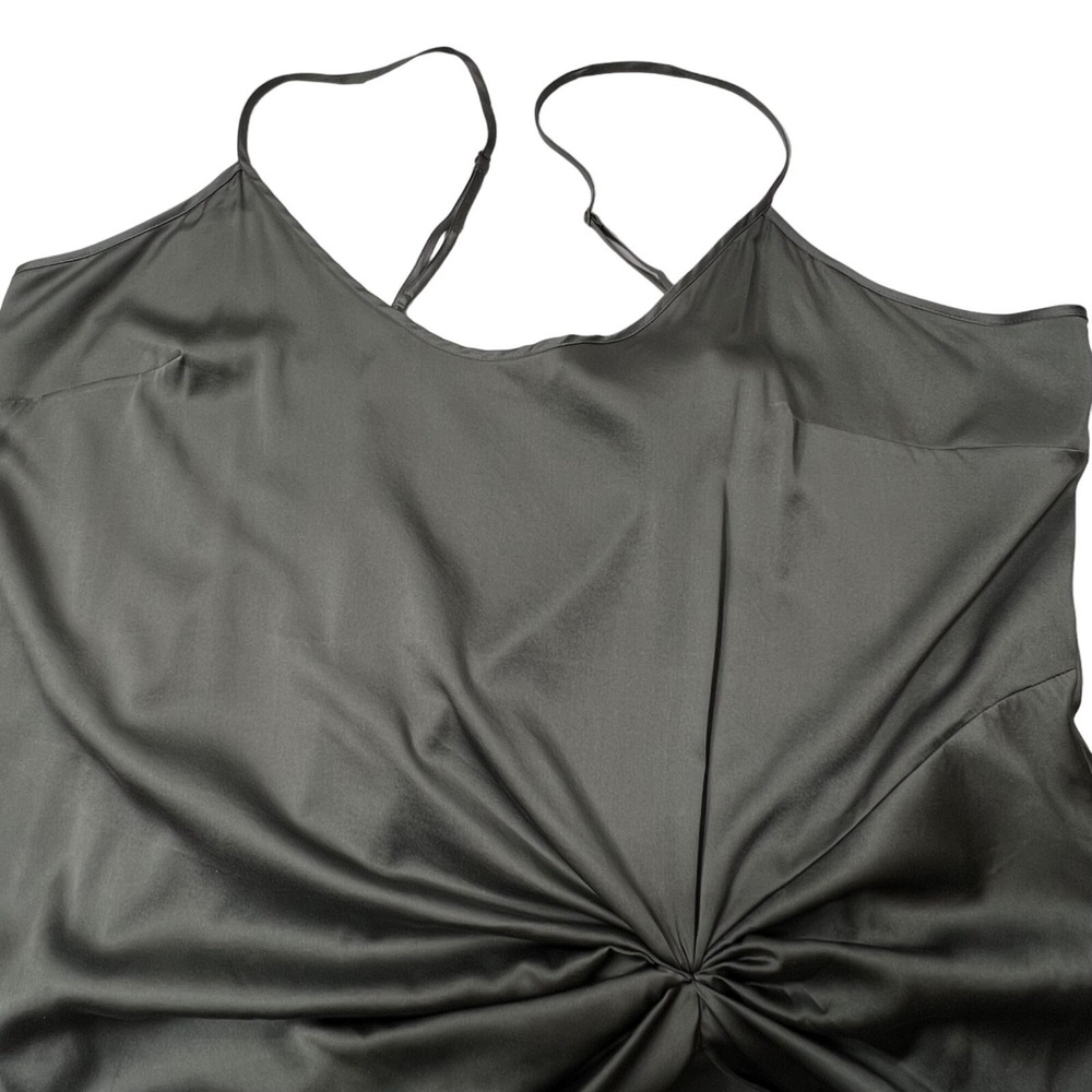 SKIMS‎ Silk Slip Dress Maxi High Slit Gunmetal   3X - Picture 4 of 11